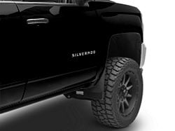 Weathertech No-Drill Mud Flaps; Front and Rear; Black (14-18 Silverado 1500 w/o Fender Flares)
