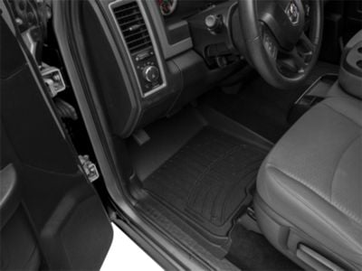 Weathertech Front and Rear Floor Liner HP; Black (12-18 RAM 1500 Crew Cab)