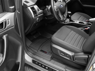 Weathertech DigitalFit Front and Rear Floor Liners for Vinyl Floors; Black (19-24 Ranger SuperCrew)