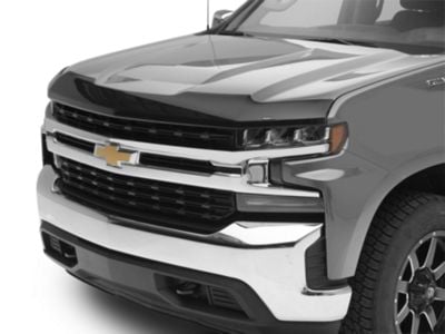 Weathertech Low Profile Hood Protector; Dark Smoke (19-24 Silverado 1500, Excluding 22-24 Trail Boss & ZR2)