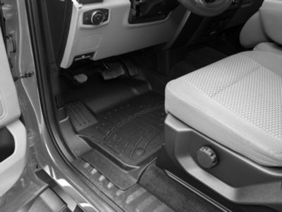 Weathertech Front Floor Liner HP; Black (17-24 F-250 Super Duty SuperCab, SuperCrew)